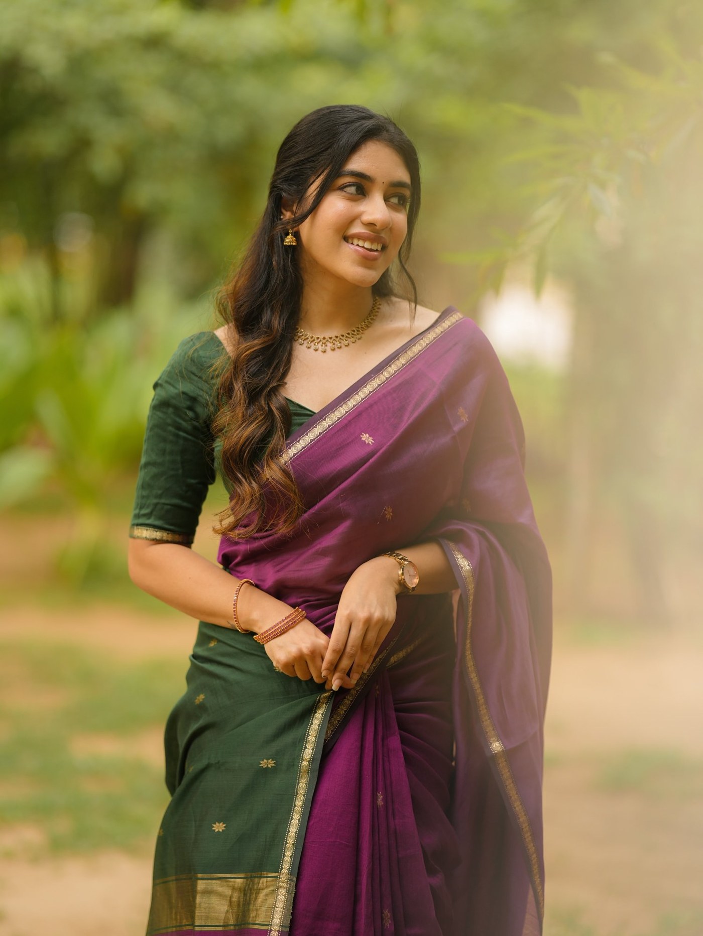 Ramya Ranganathan exudes timeless elegance while beautifully draped in a traditional saree.
