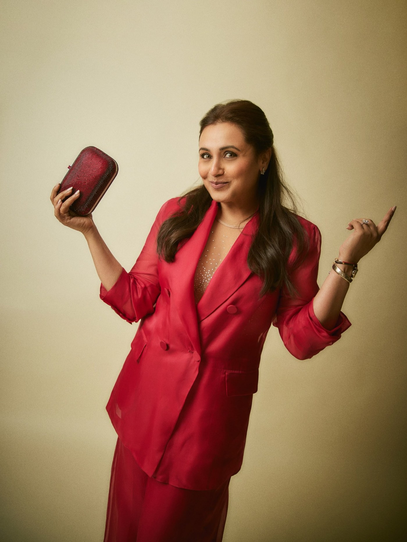Rani Mukerji Masters Power Dressing in Striking Monochrome Red!