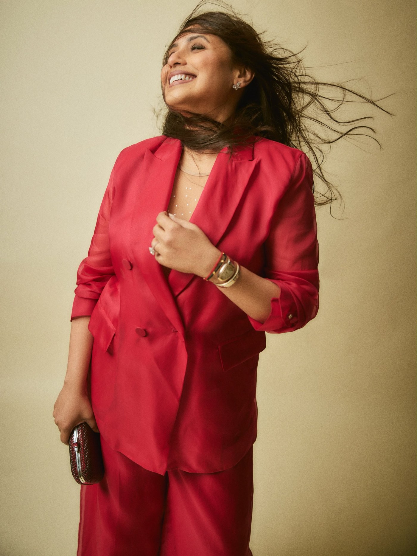 Rani Mukerji Masters Power Dressing in Striking Monochrome Red!