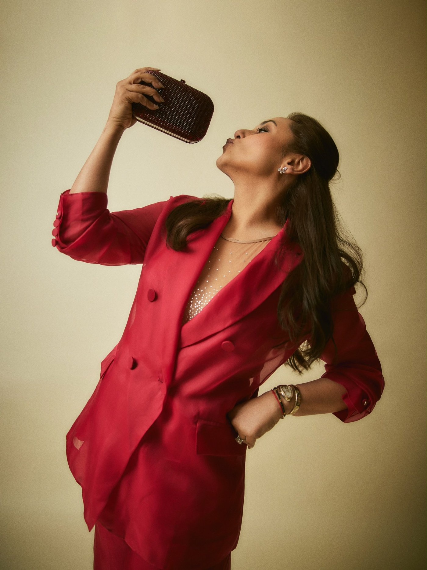 Rani Mukerji Masters Power Dressing in Striking Monochrome Red!