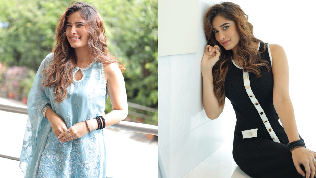 Rasha Thadani showcases stunning fashion versatility during the Srinivasa Mangapuram promotions in two striking looks.
