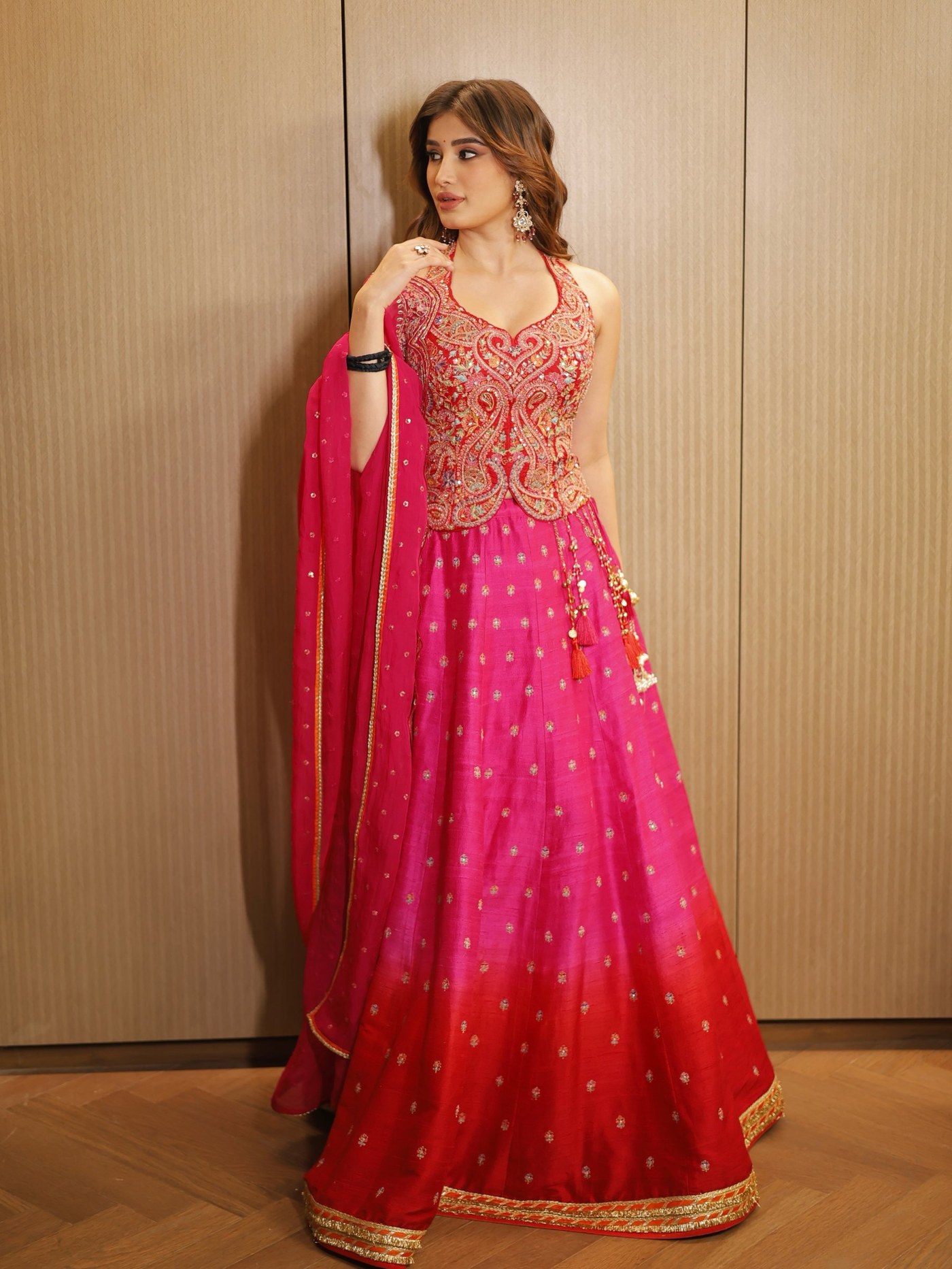 Fuchsia Lehenga: Rasha Thadani's Festive Color Play