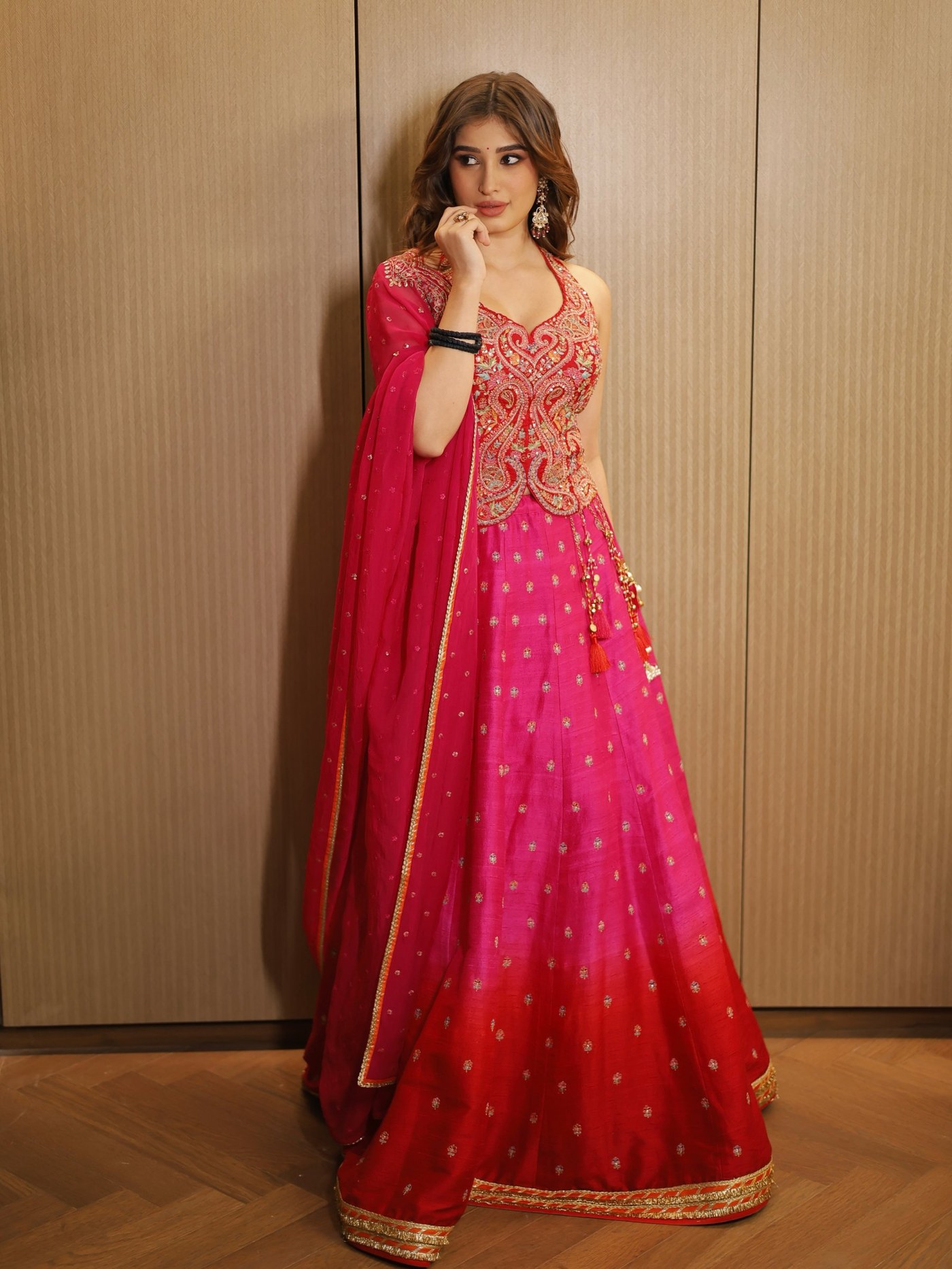 Fuchsia Lehenga: Rasha Thadani's Festive Color Play