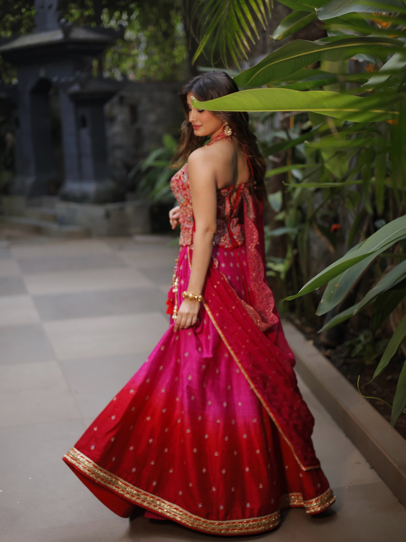 Fuchsia Lehenga: Rasha Thadani's Festive Color Play