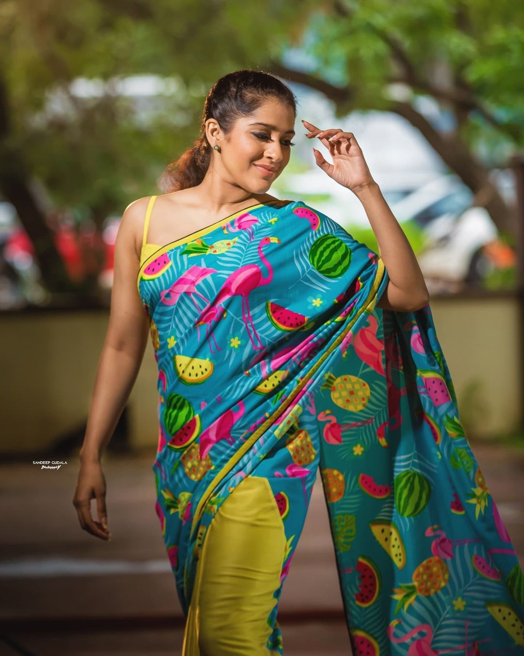 Rashmi Gautam Stunning Latest Saree Photos and Traditional Looks