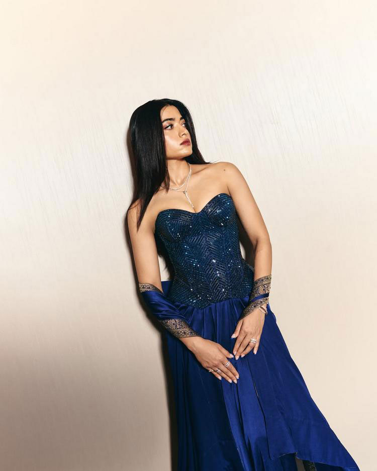 Mandanna in Blue: Swarovski Diwali Couture Moment