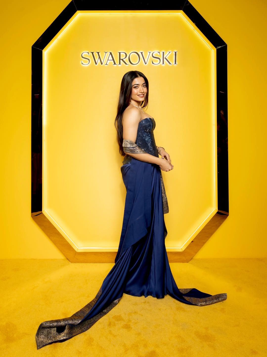 Mandanna in Blue: Swarovski Diwali Couture Moment