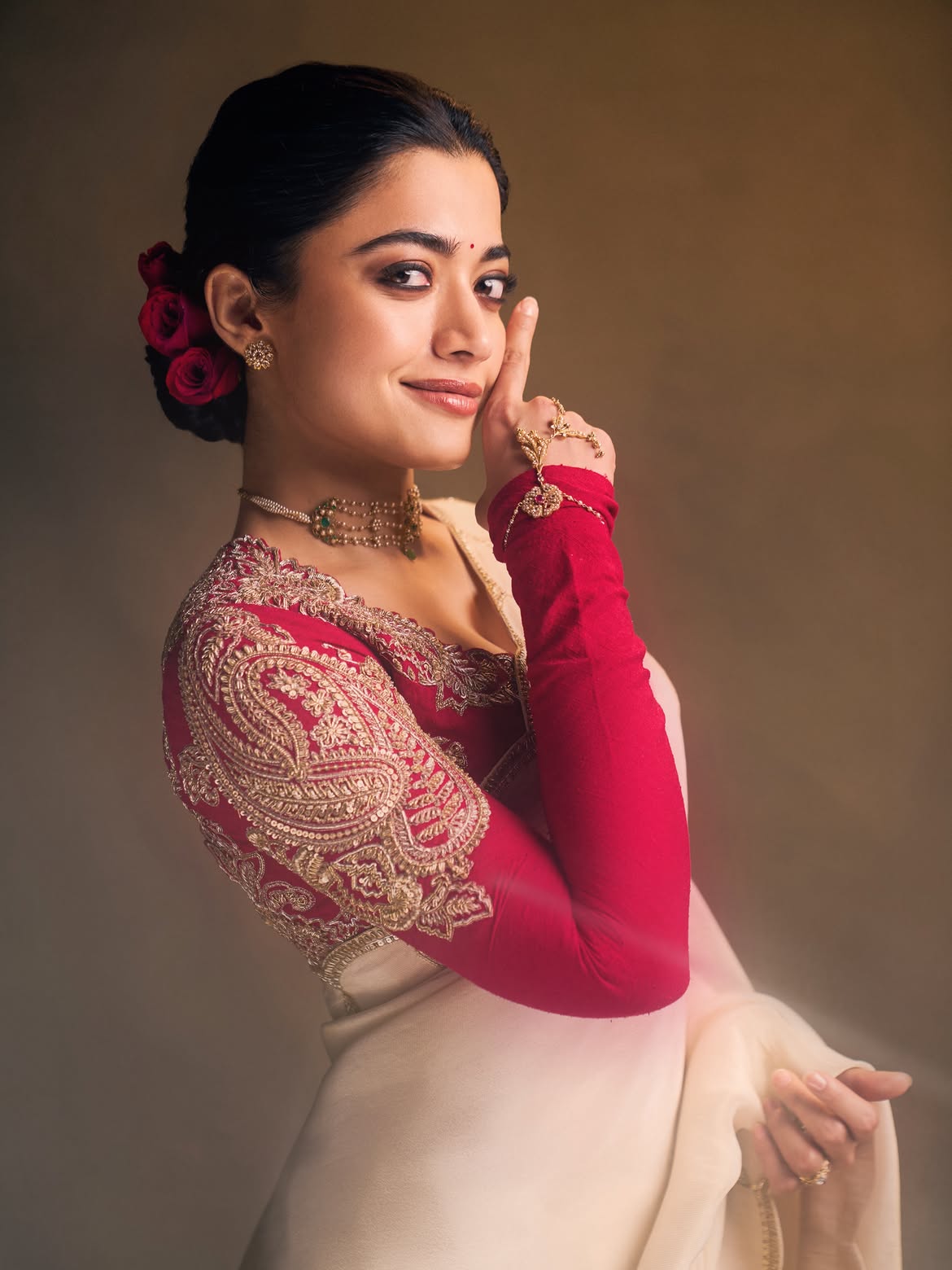 Mandanna in Blue: Swarovski Diwali Couture Moment