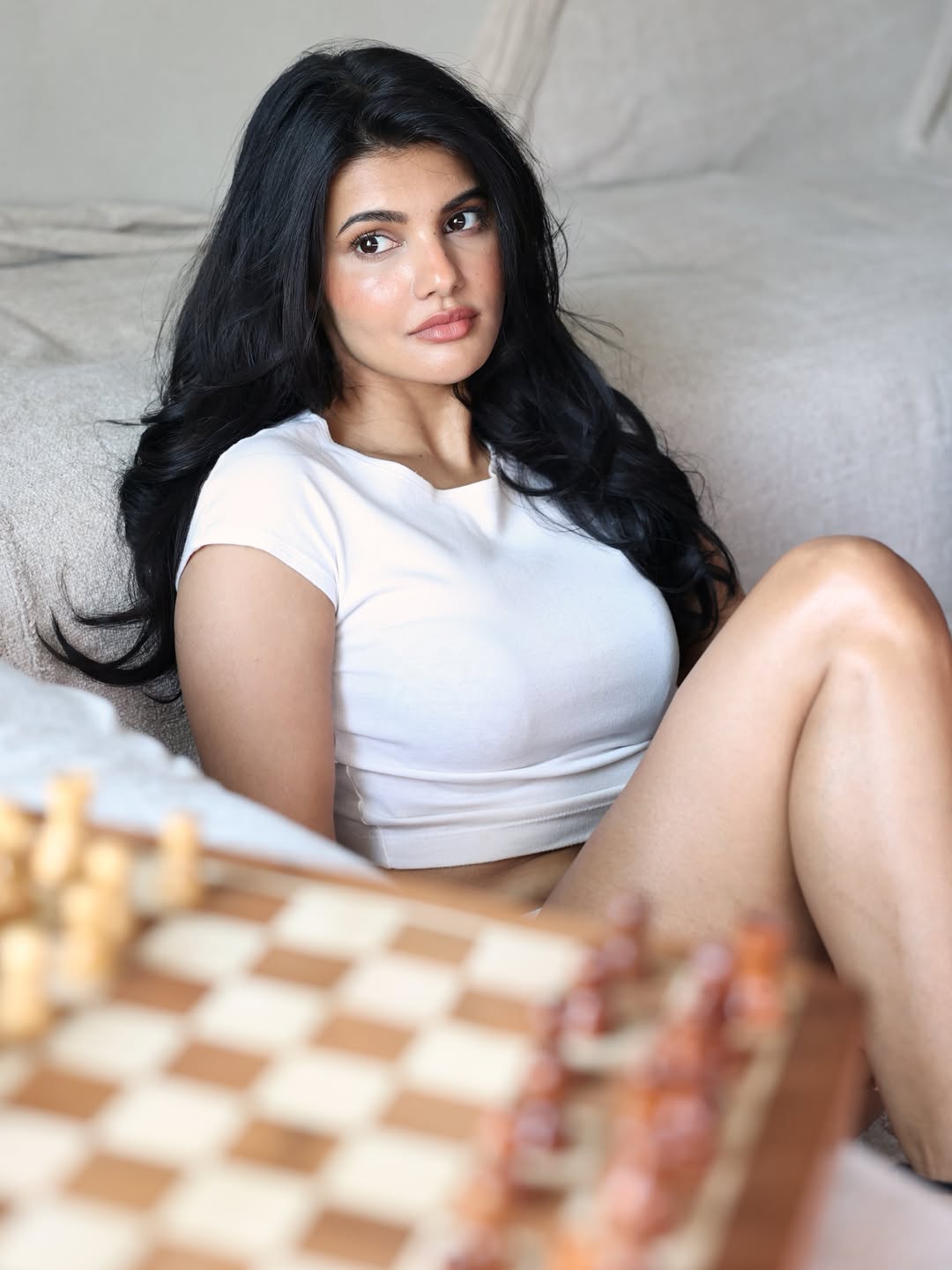 Richa Sinha's White Co-ord Effortless Glamour Style