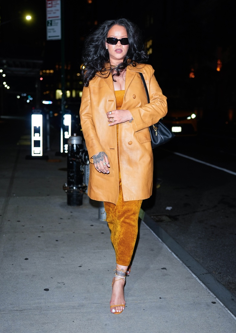 Rihanna Glows Up While Leaving New York's Four Seasons Hotel!