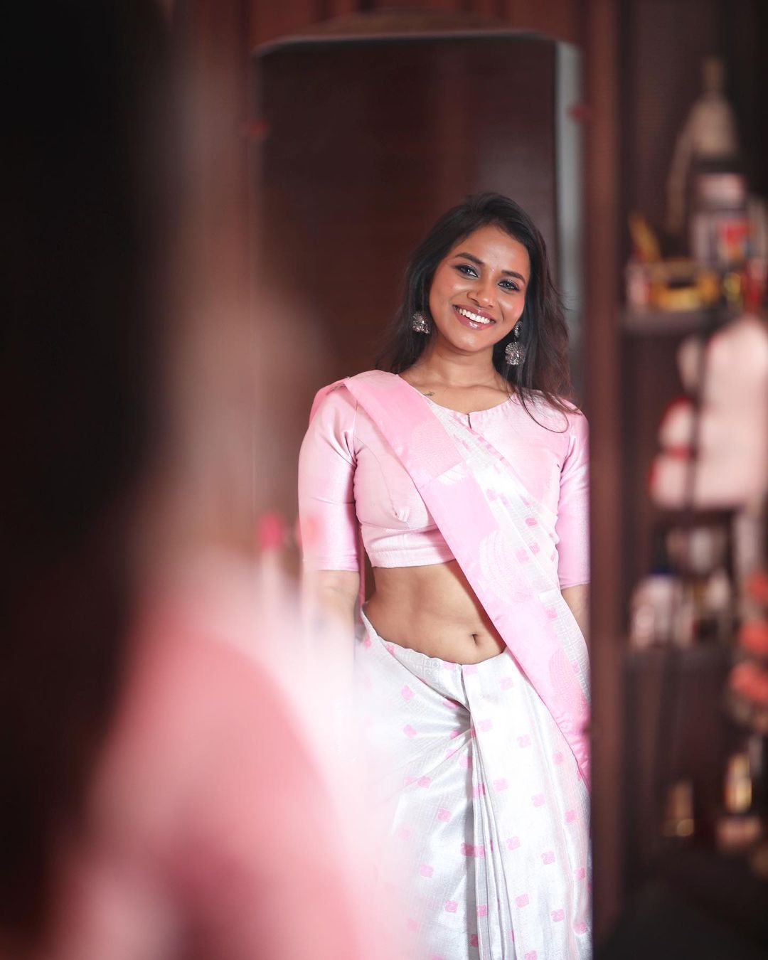Roja Cathy Saree Glamour Photos Stunning Traditional Looks
