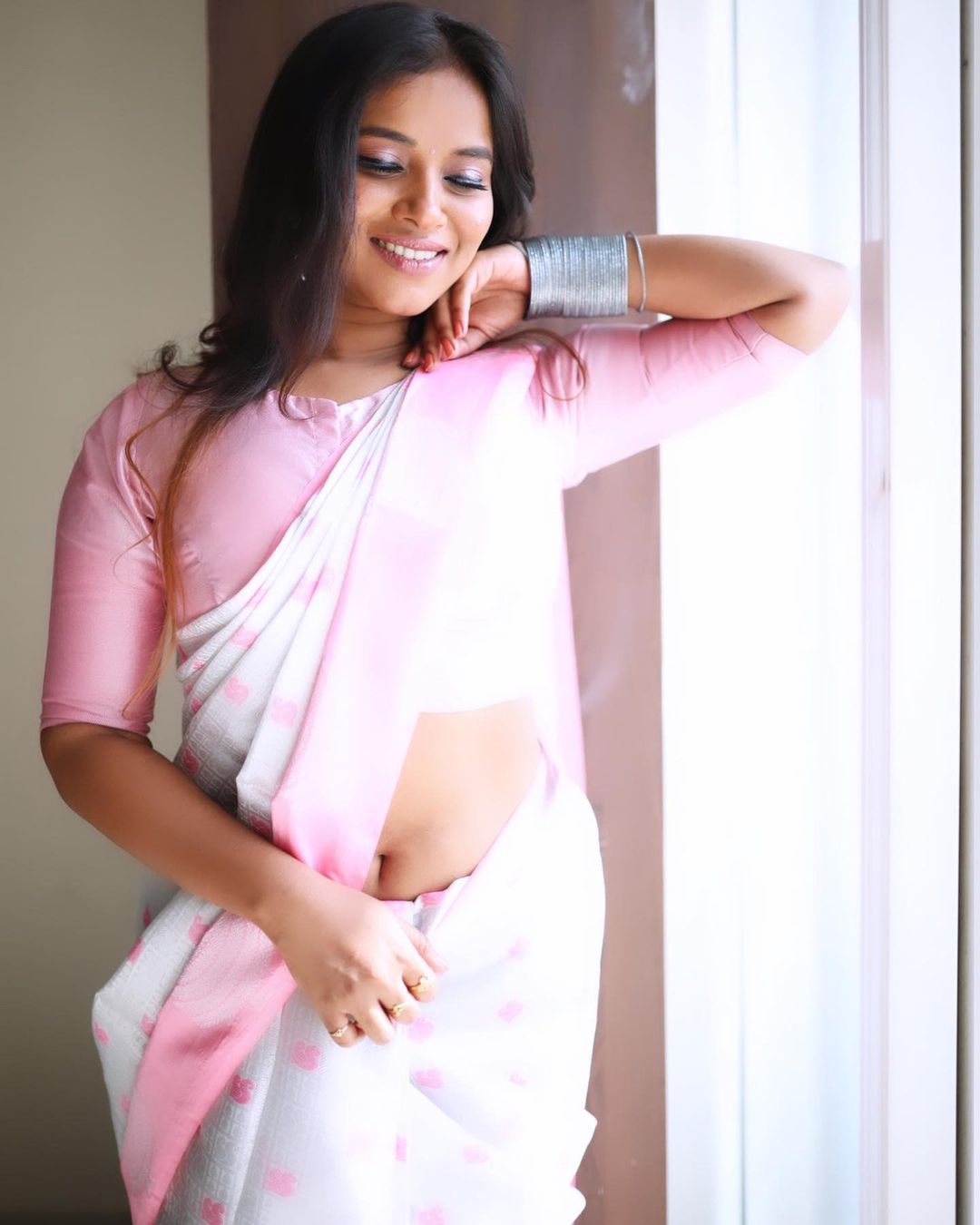 Roja Cathy Saree Glamour Photos Stunning Traditional Looks