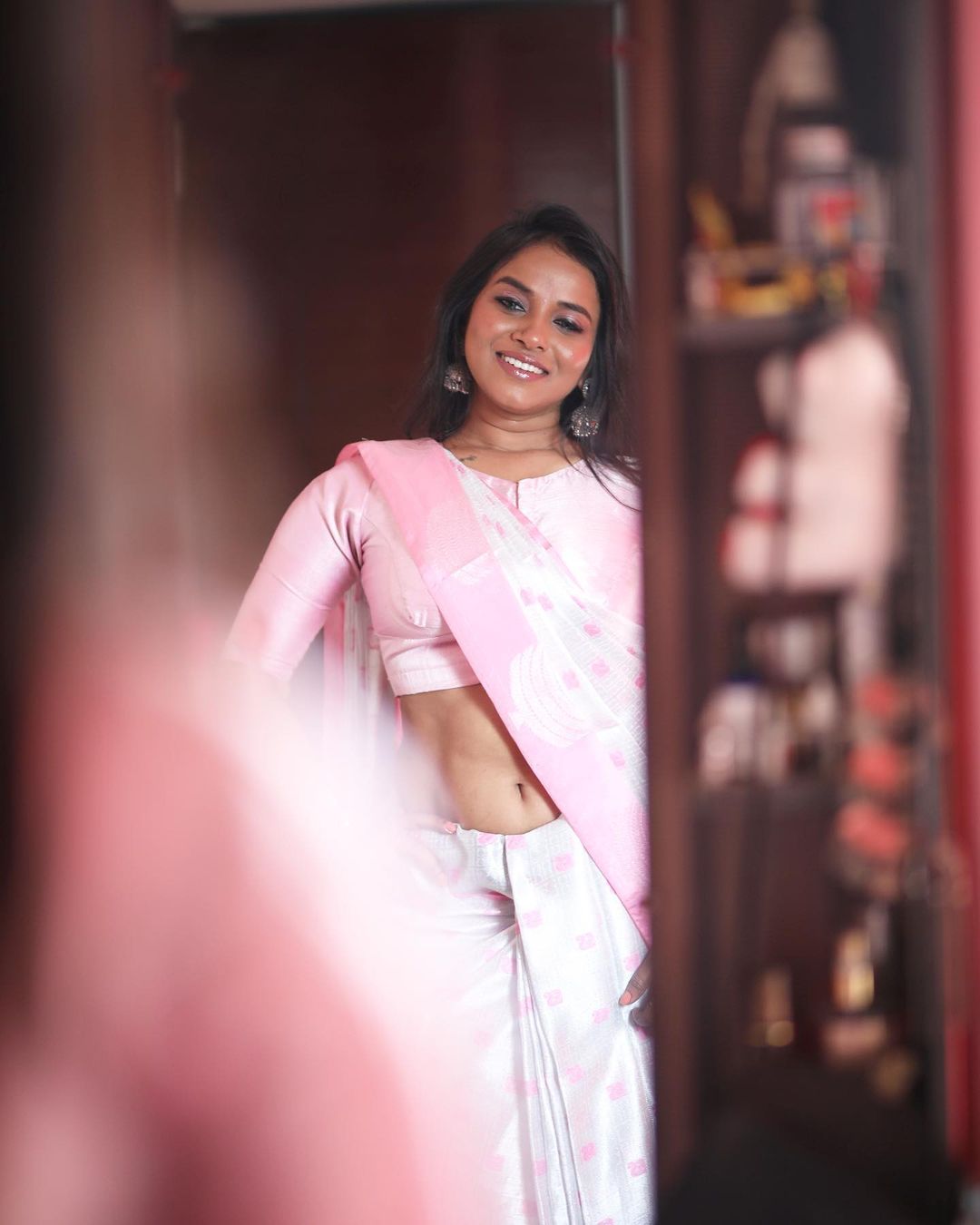 Roja Cathy Saree Glamour Photos Stunning Traditional Looks