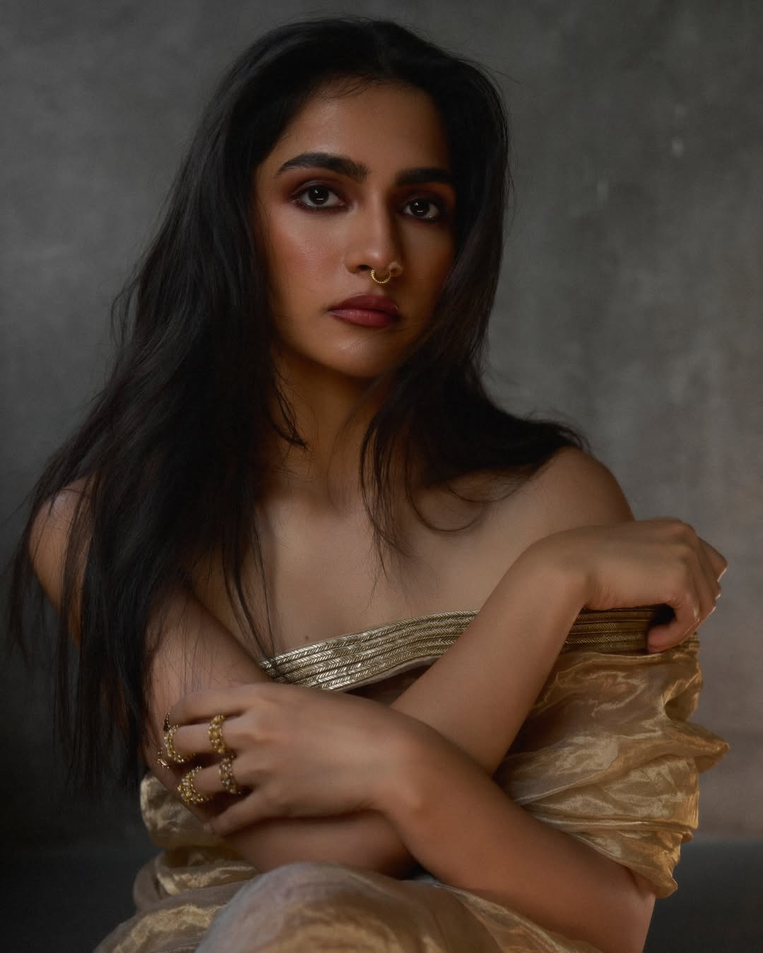 Rukmini Vasanth's Golden Radiance Captivates Fans