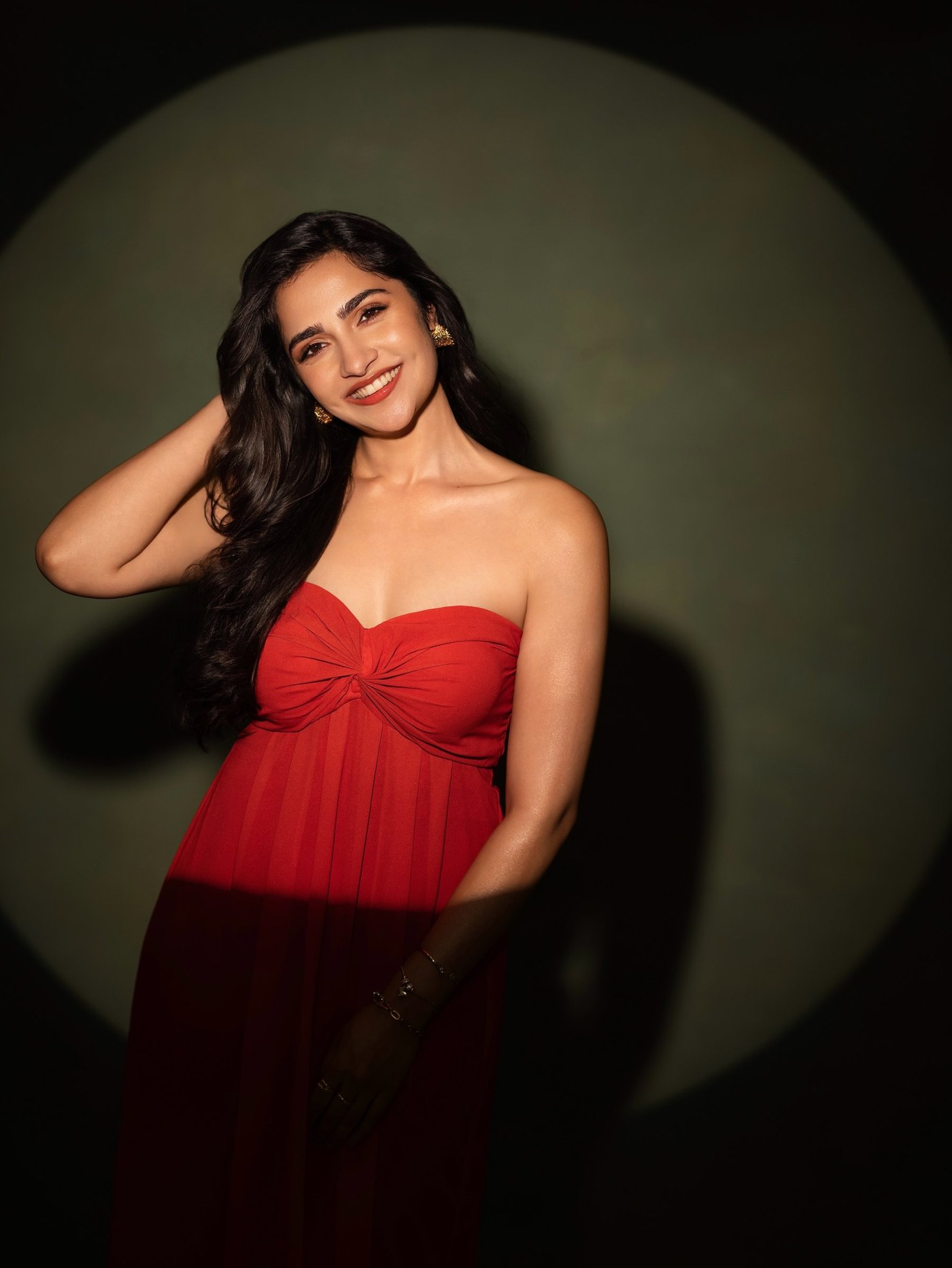 Rukmini Vasanth makes a strong fashion statement in a striking red gown, embodying modern confidence. - Photos & Updates