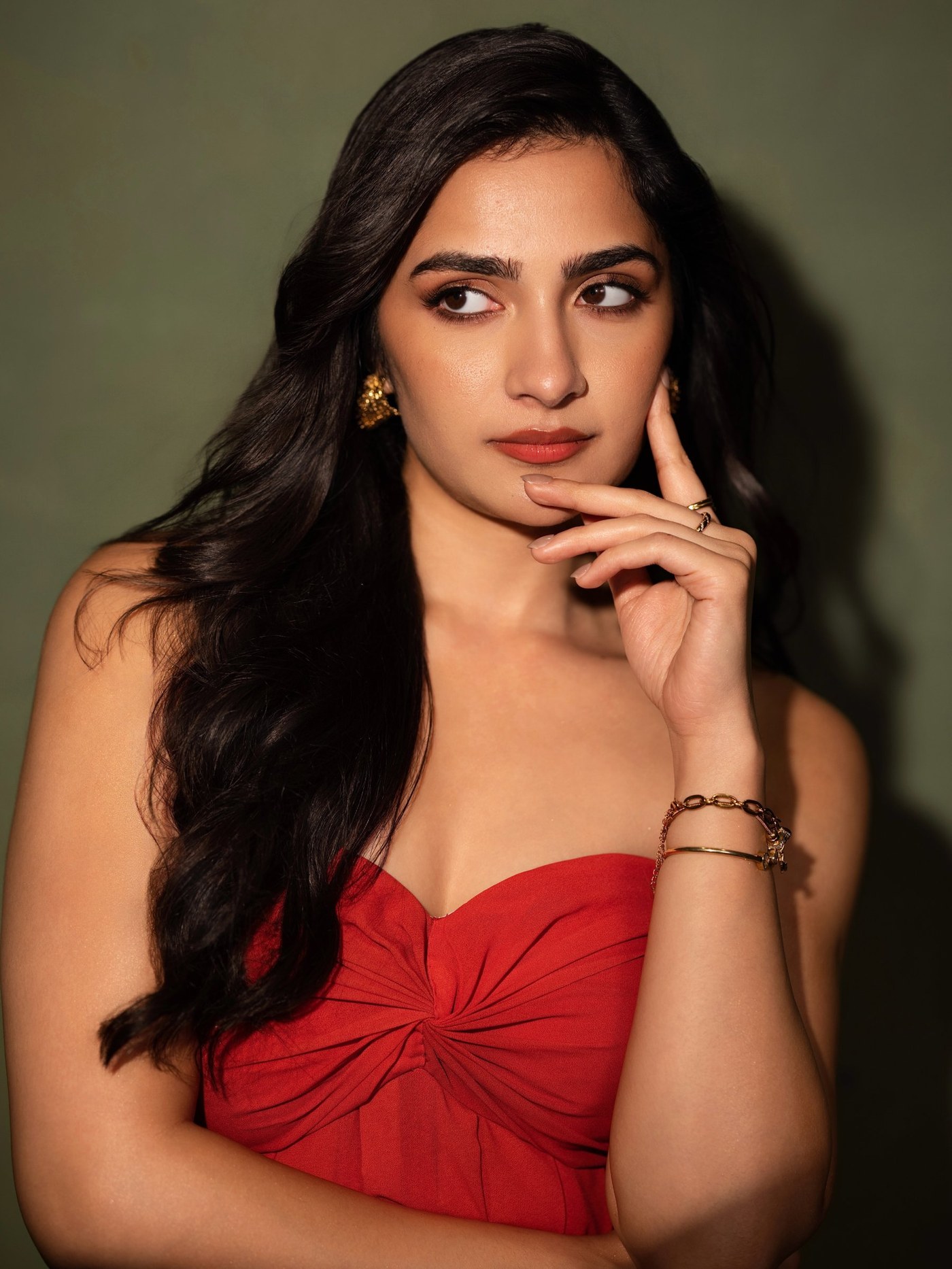 Rukmini Vasanth Owns the Red Carpet in a Statement Red Gown