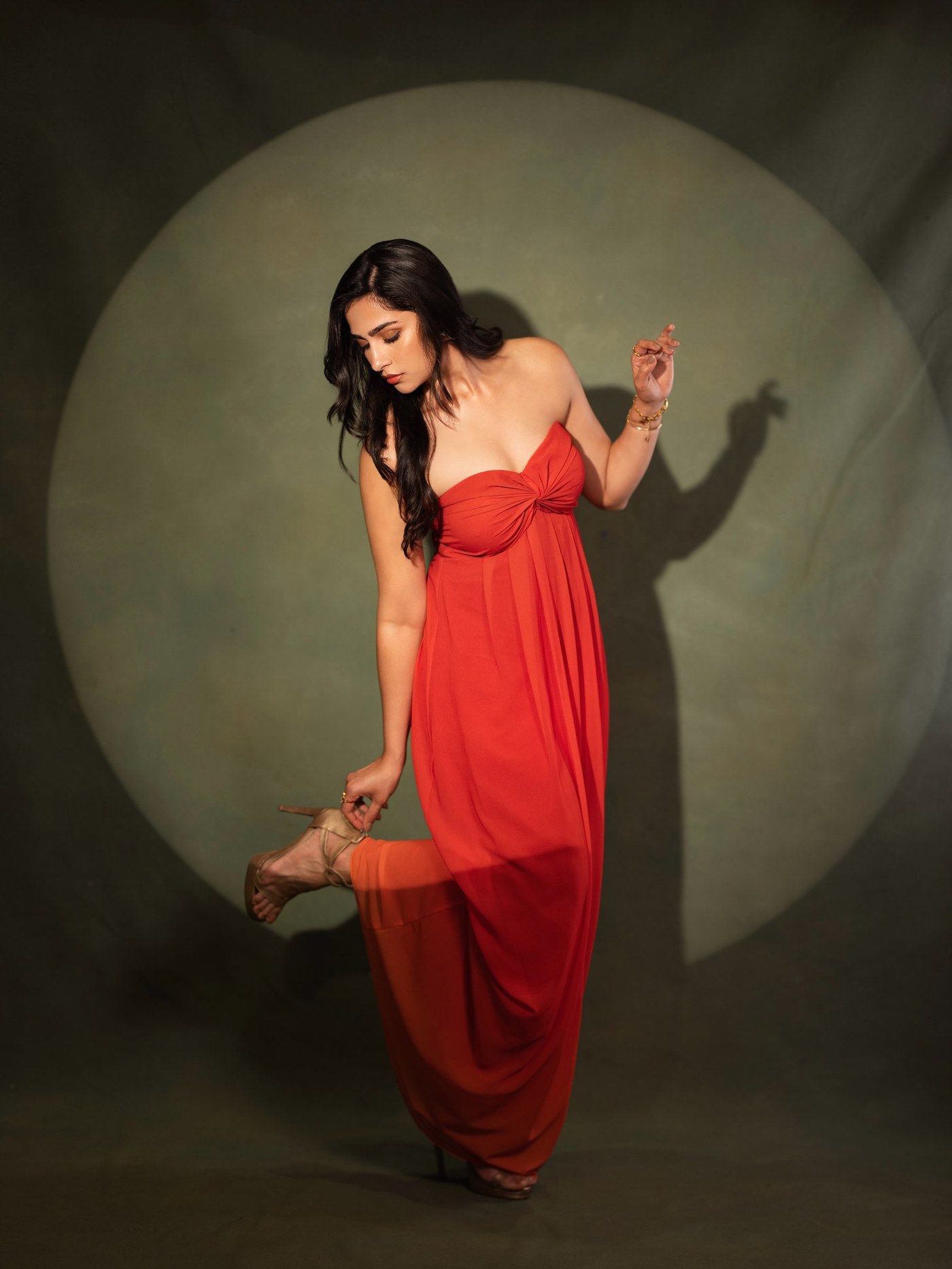 Rukmini Vasanth Owns the Red Carpet in a Statement Red Gown