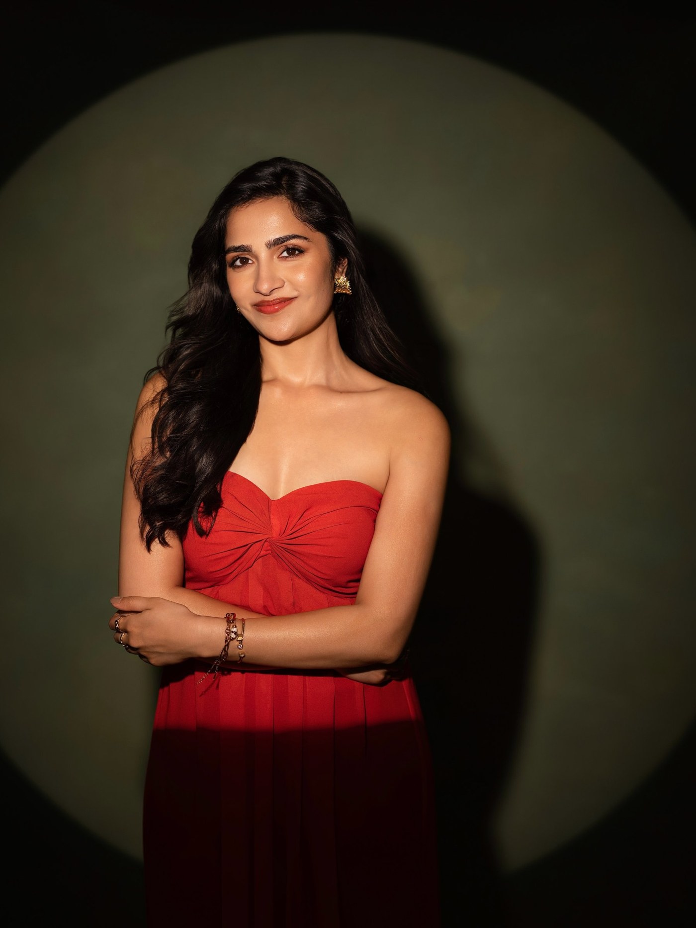 Rukmini Vasanth Owns the Red Carpet in a Statement Red Gown