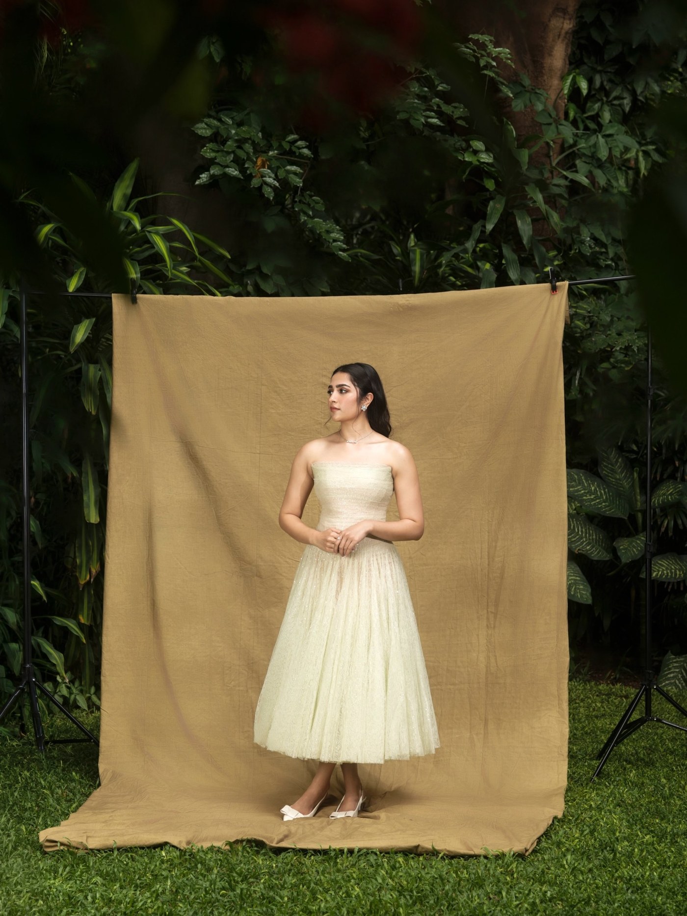 Rukmini Vasanth Channels Quiet Luxury in ‘Toxic’ Fairytale Look