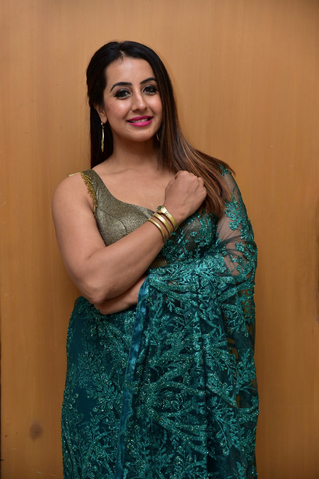 Sajjanaa Galrani Stunning Latest Saree Photoshoot Collection