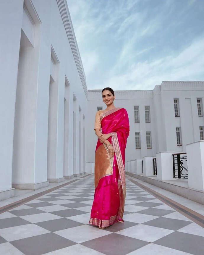 Manushi Chhillar Stuns in Elegant Ensemble at Premiere Event
