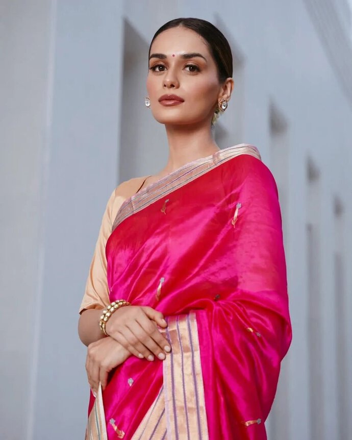 Manushi Chhillar Stuns in Elegant Ensemble at Premiere Event