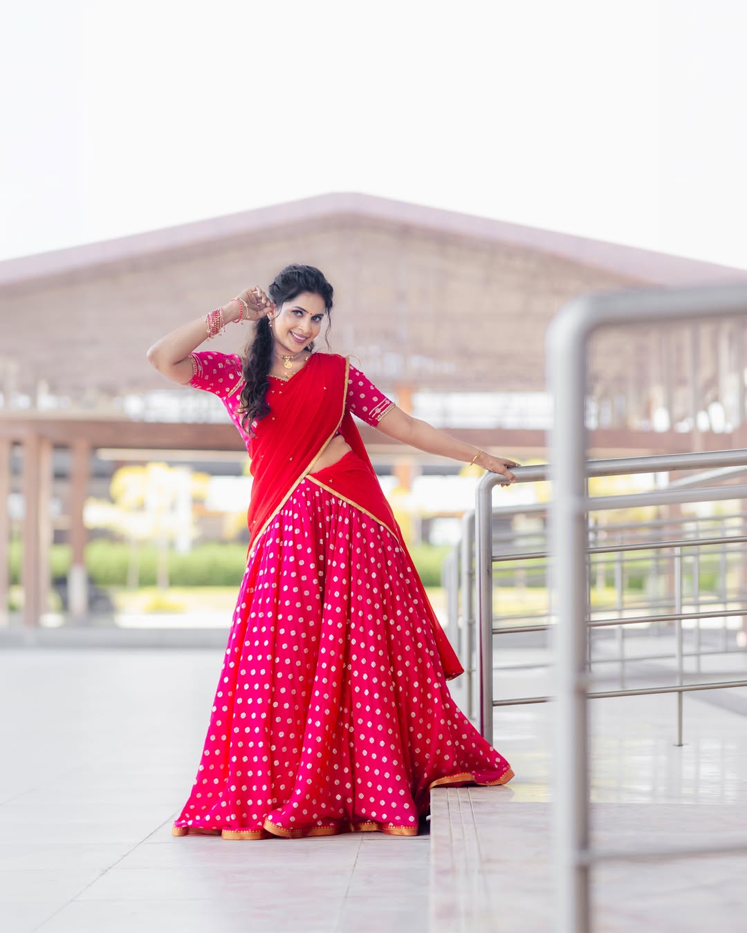 Samyuktha Shanmughanathan Stunning in Red Dhvani Photos