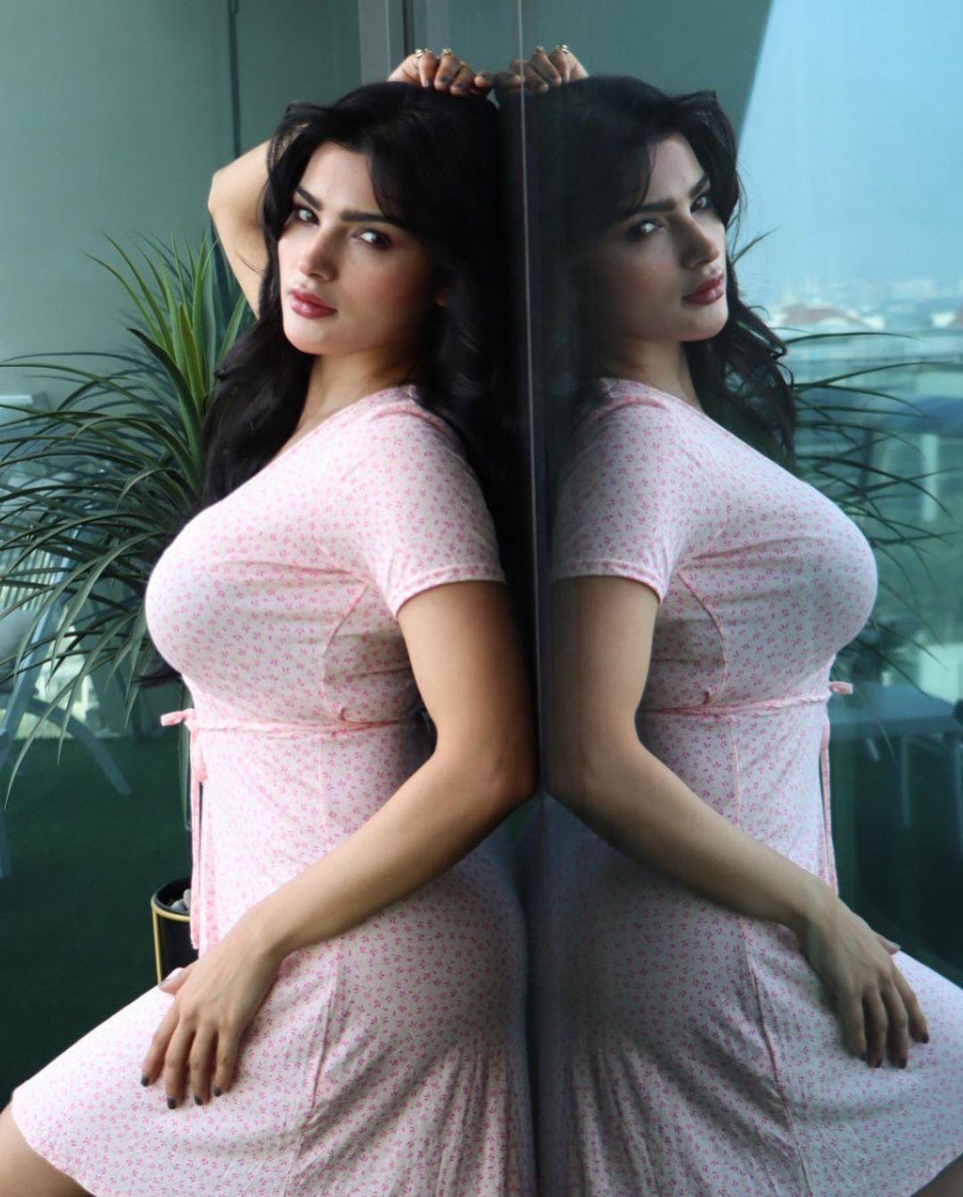 Sanjana Singh's Stunning Pink & Red Ensemble
