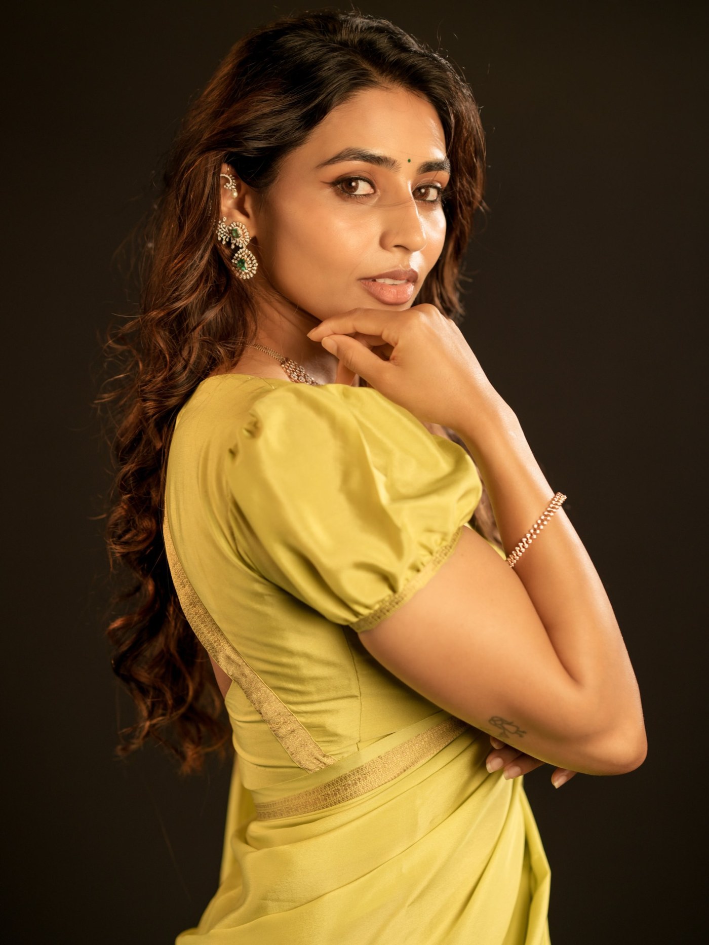 Yellow Dreams and Ethnic Chic: Sapthami Gowda Steals the Spotlight in Vibrant Saree Look