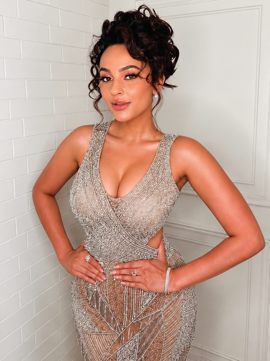 Saree Structure and Sequins Define Seerat Kapoor's Look