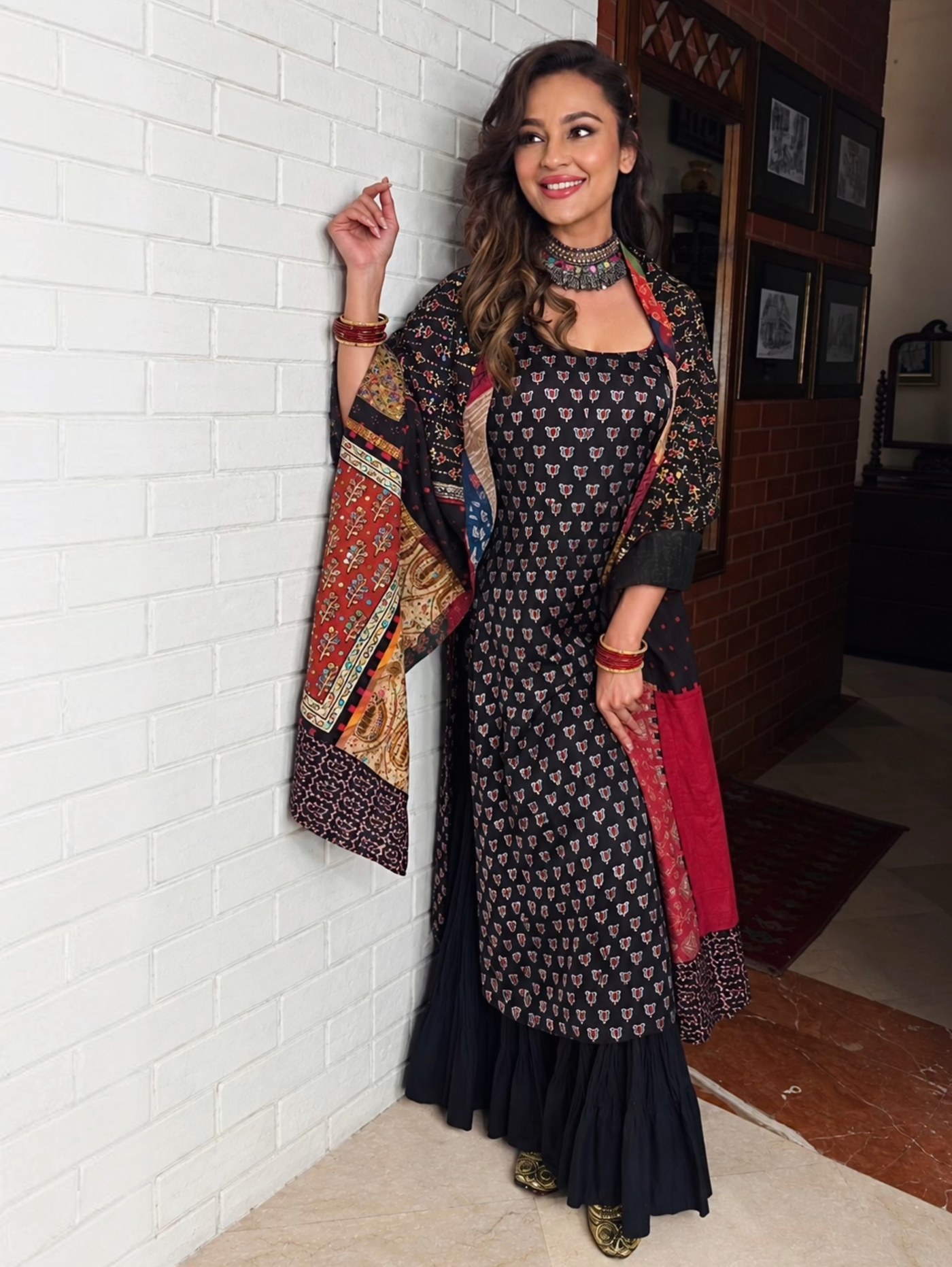 Saree Structure and Sequins Define Seerat Kapoor's Look