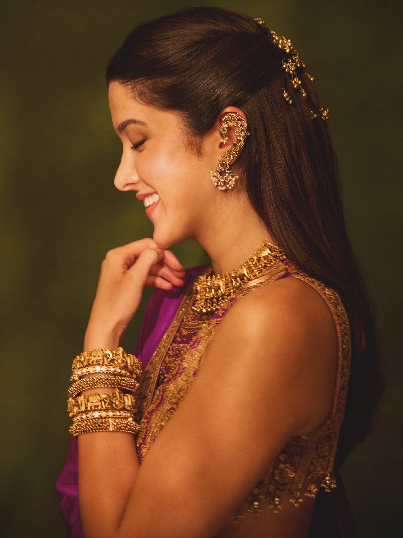 Shanaya Kapoor's Purple Silk Statement: Mastering the Modern Festive Drape