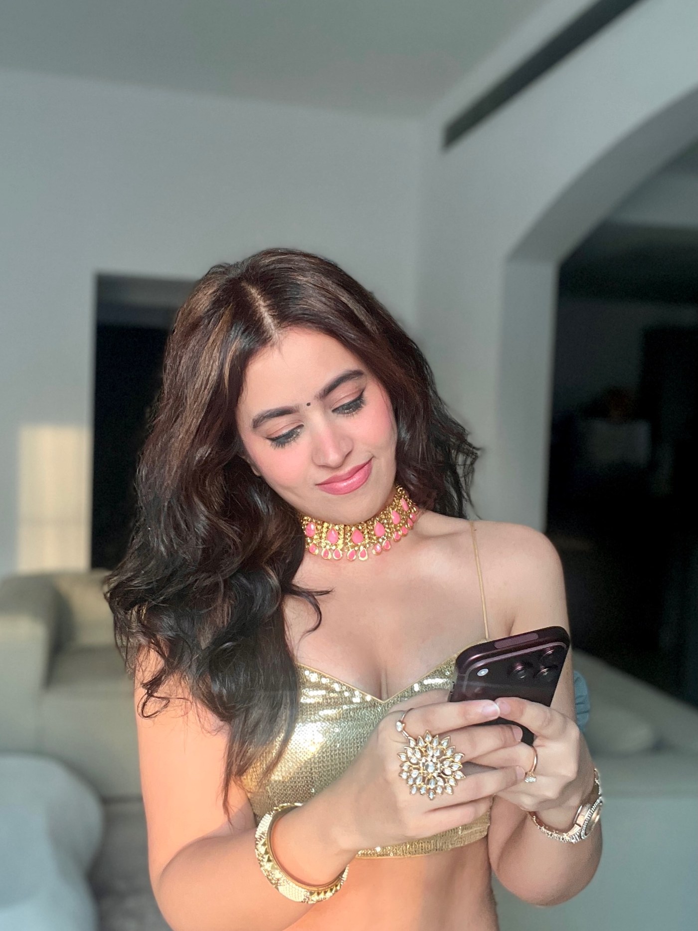 Shobhita Rana's Gold Sparkle Steals the Show!