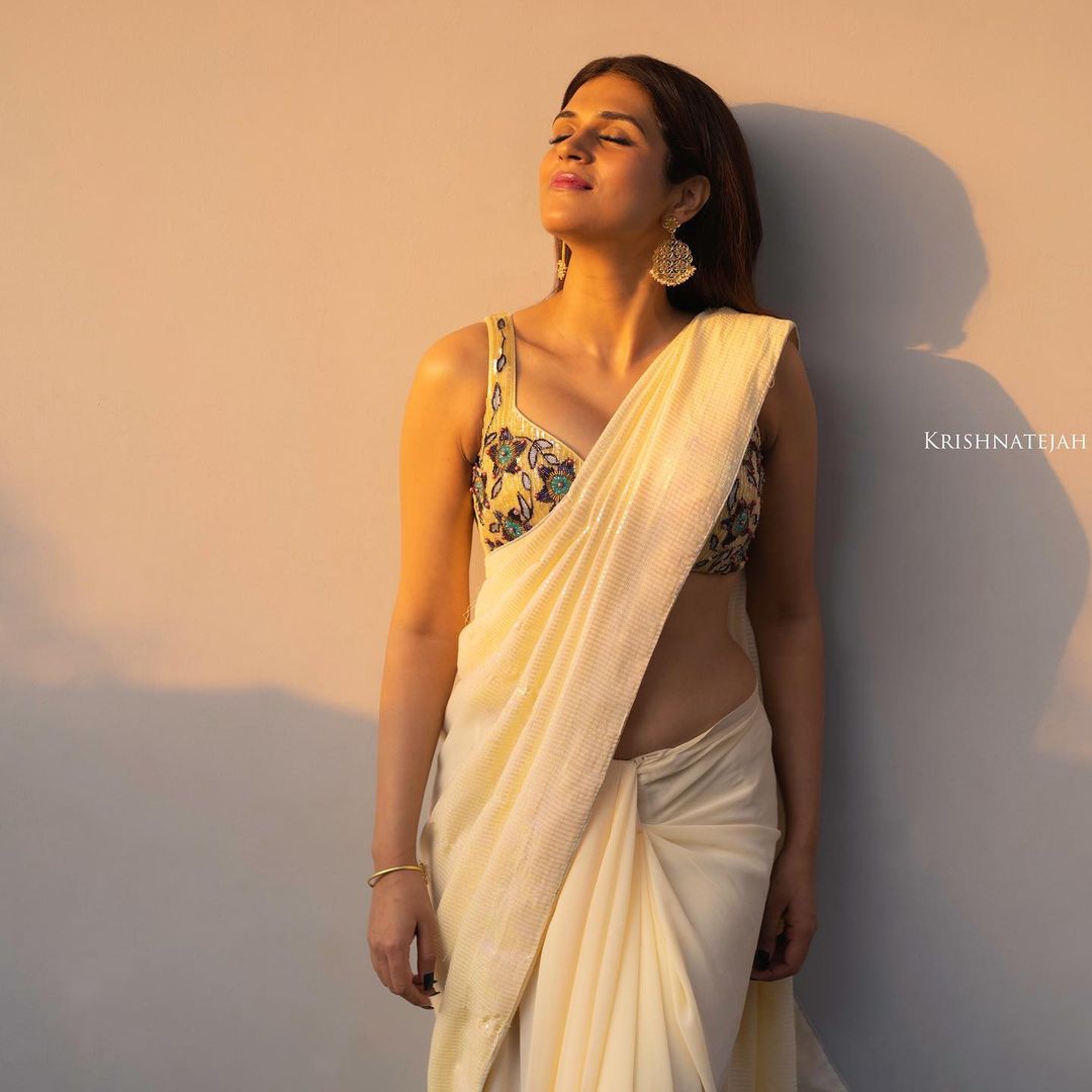 Shraddha Das Stunning Saree Photos Capturing the Elegance of 2023