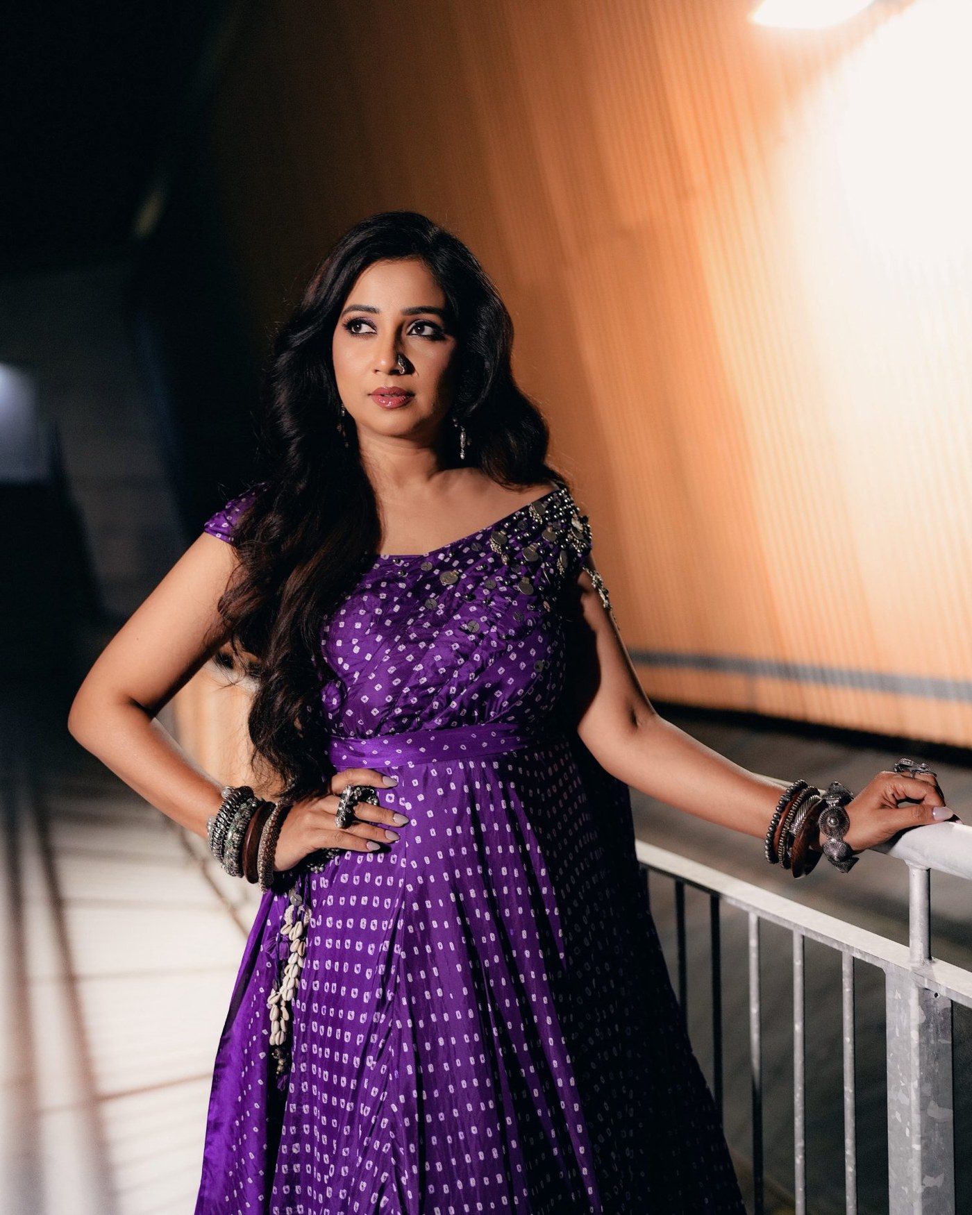 Shreya Ghoshal Redefines Ethnic Grace in Dreamy Purple Ensemble