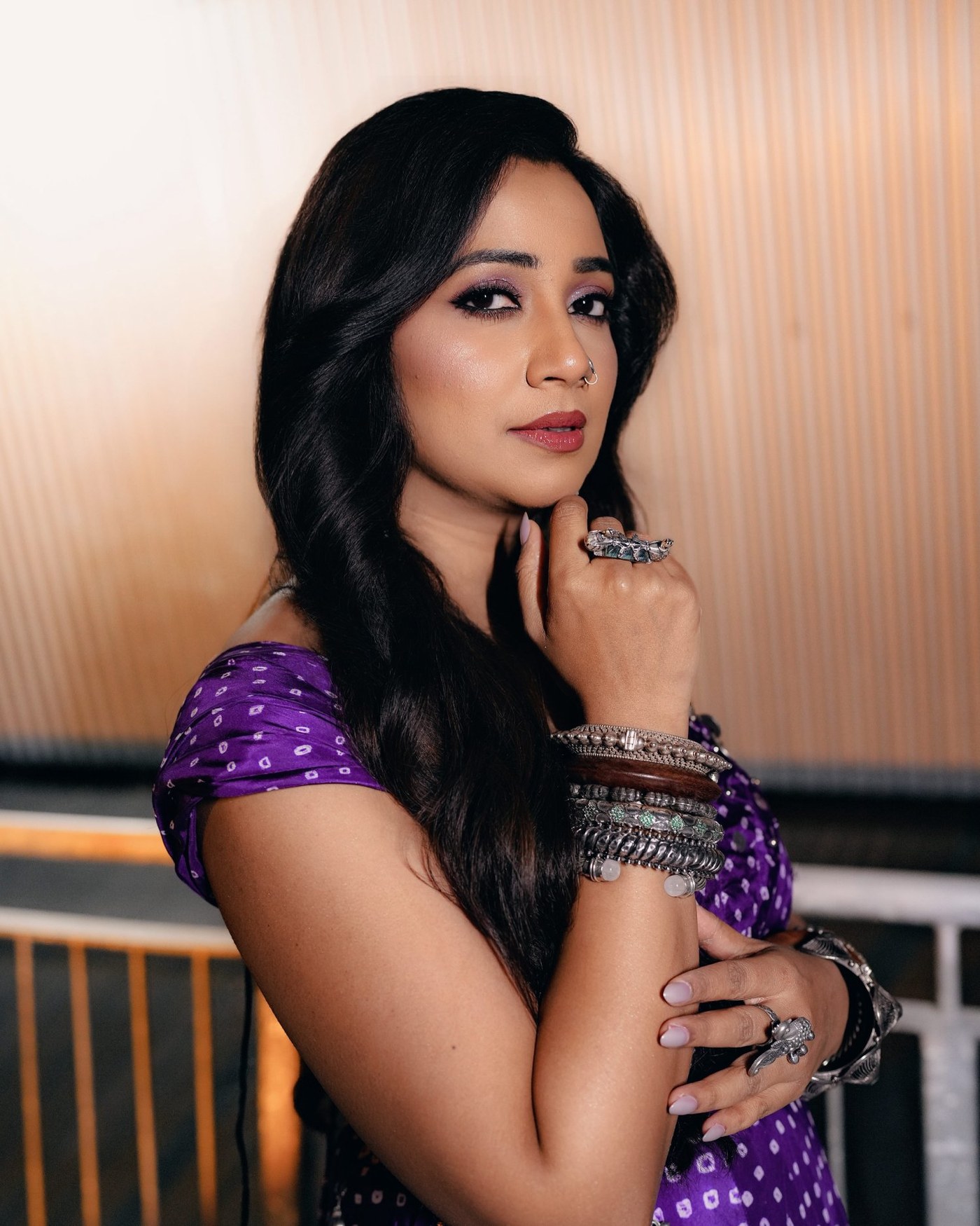 Shreya Ghoshal Redefines Ethnic Grace in Dreamy Purple Ensemble