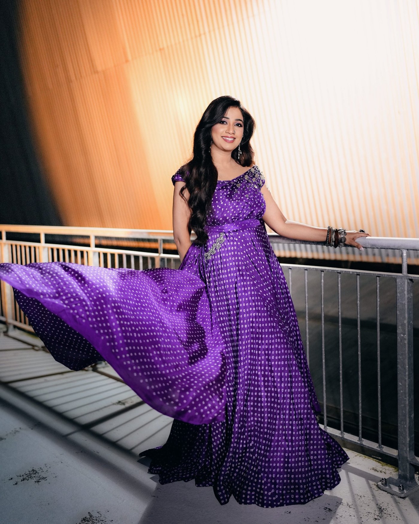 Shreya Ghoshal Redefines Ethnic Grace in Dreamy Purple Ensemble