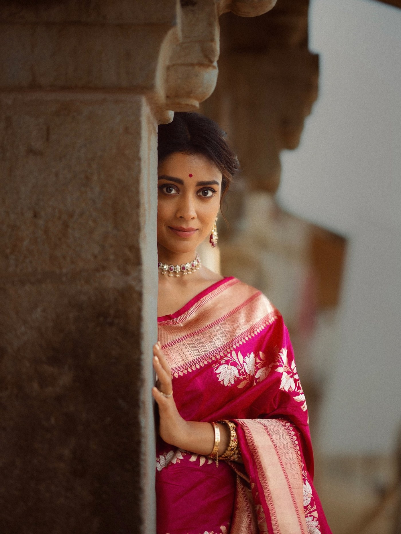 Shriya Saran Honors India's Weaving Legacy in Stunning Handloom Saree