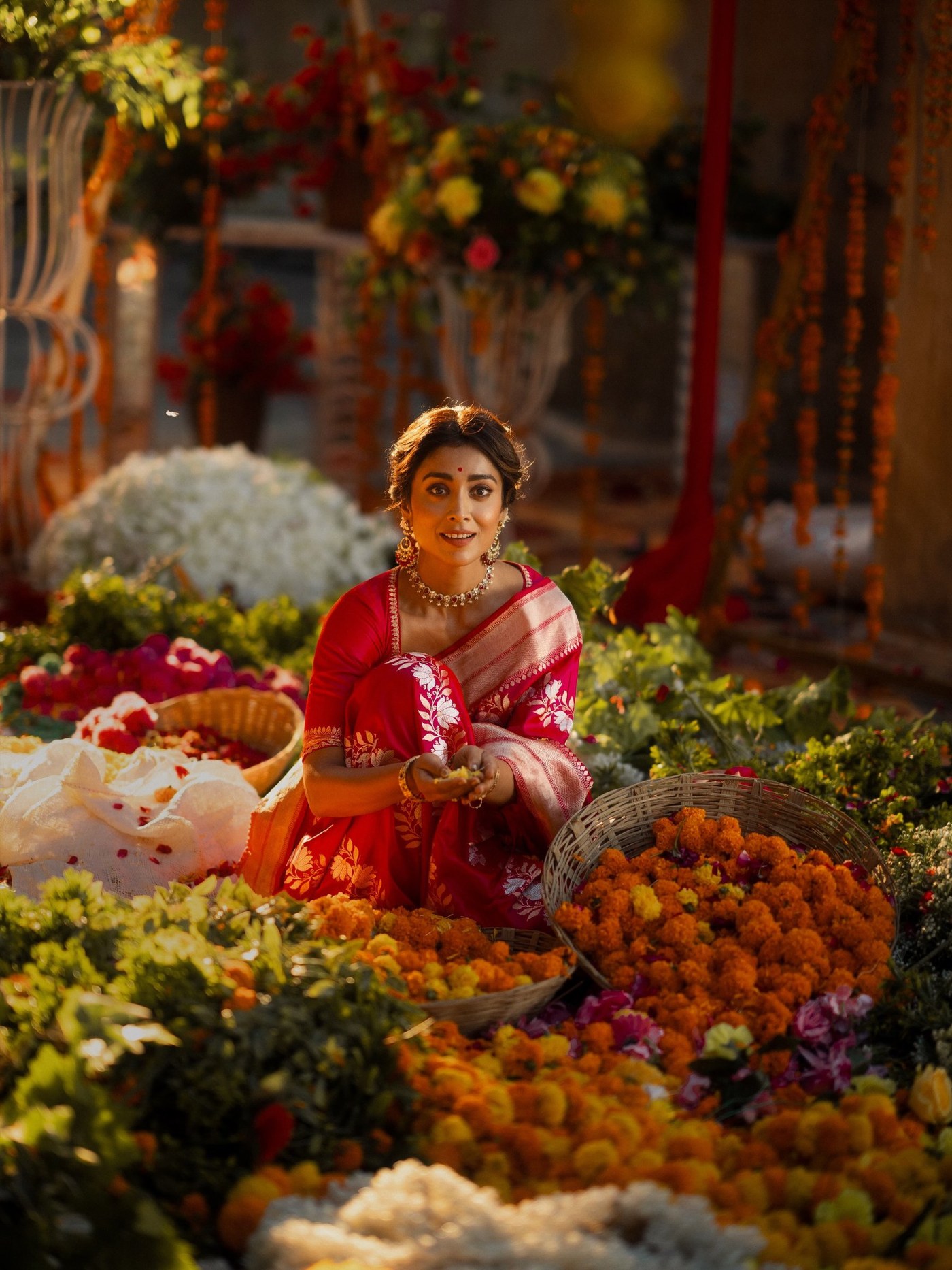 Shriya Saran Honors India's Weaving Legacy in Stunning Handloom Saree