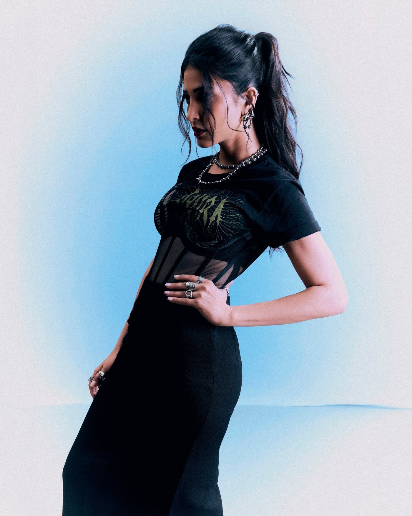 Shruti Haasan's Rock-Chic Black Look Hits Electric Blue!