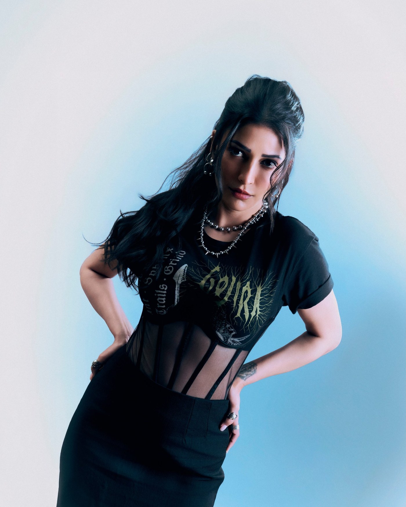 Shruti Haasan's Rock-Chic Black Look Hits Electric Blue!