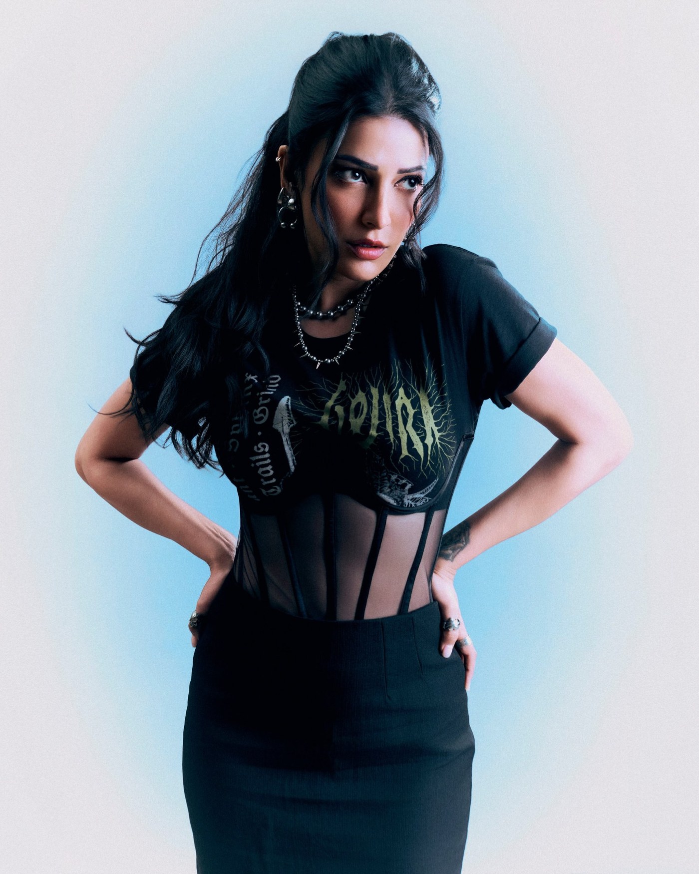 Shruti Haasan's Rock-Chic Black Look Hits Electric Blue!