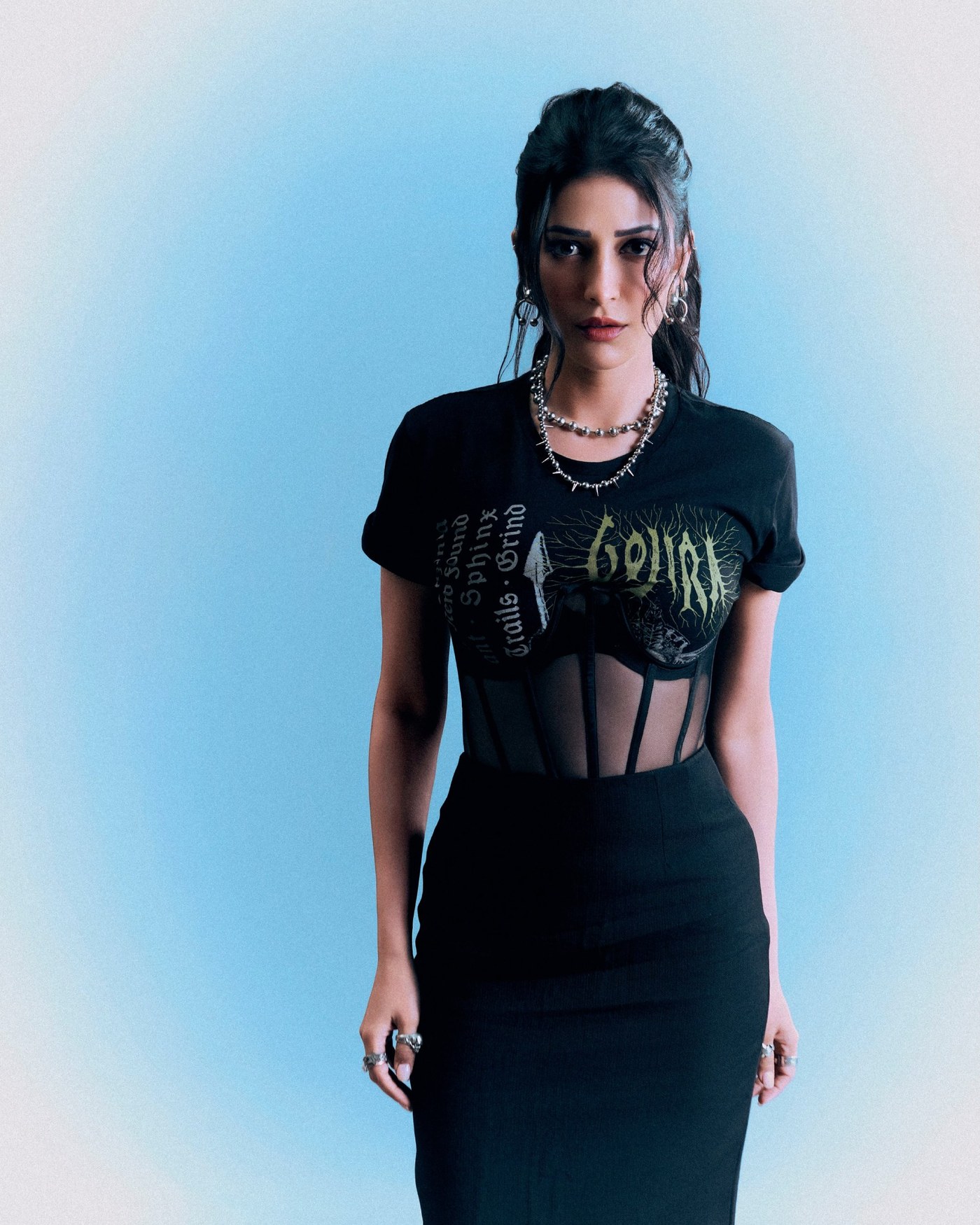 Shruti Haasan's Rock-Chic Black Look Hits Electric Blue!