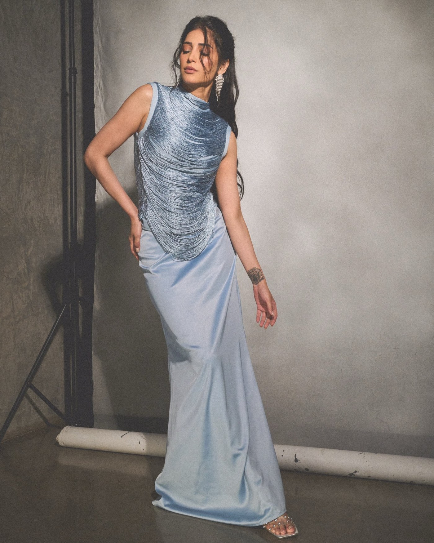 Shruti Haasan's Ethereal Blue Dream: A Masterclass in Modern Elegance