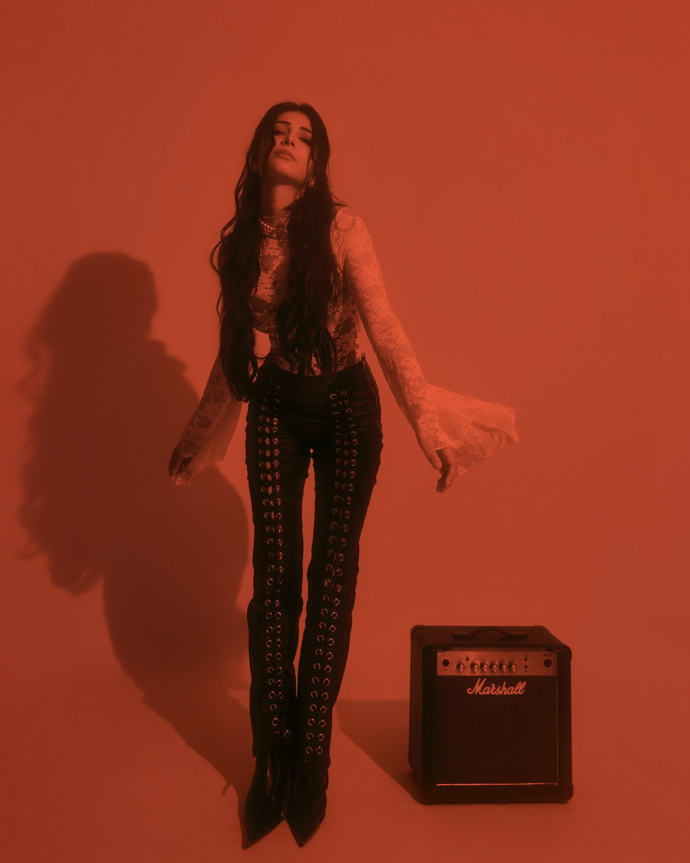Shruti Haasan Rocks the Rock ’n’ Roll Vibe in a Lace-Leather Masterpiece