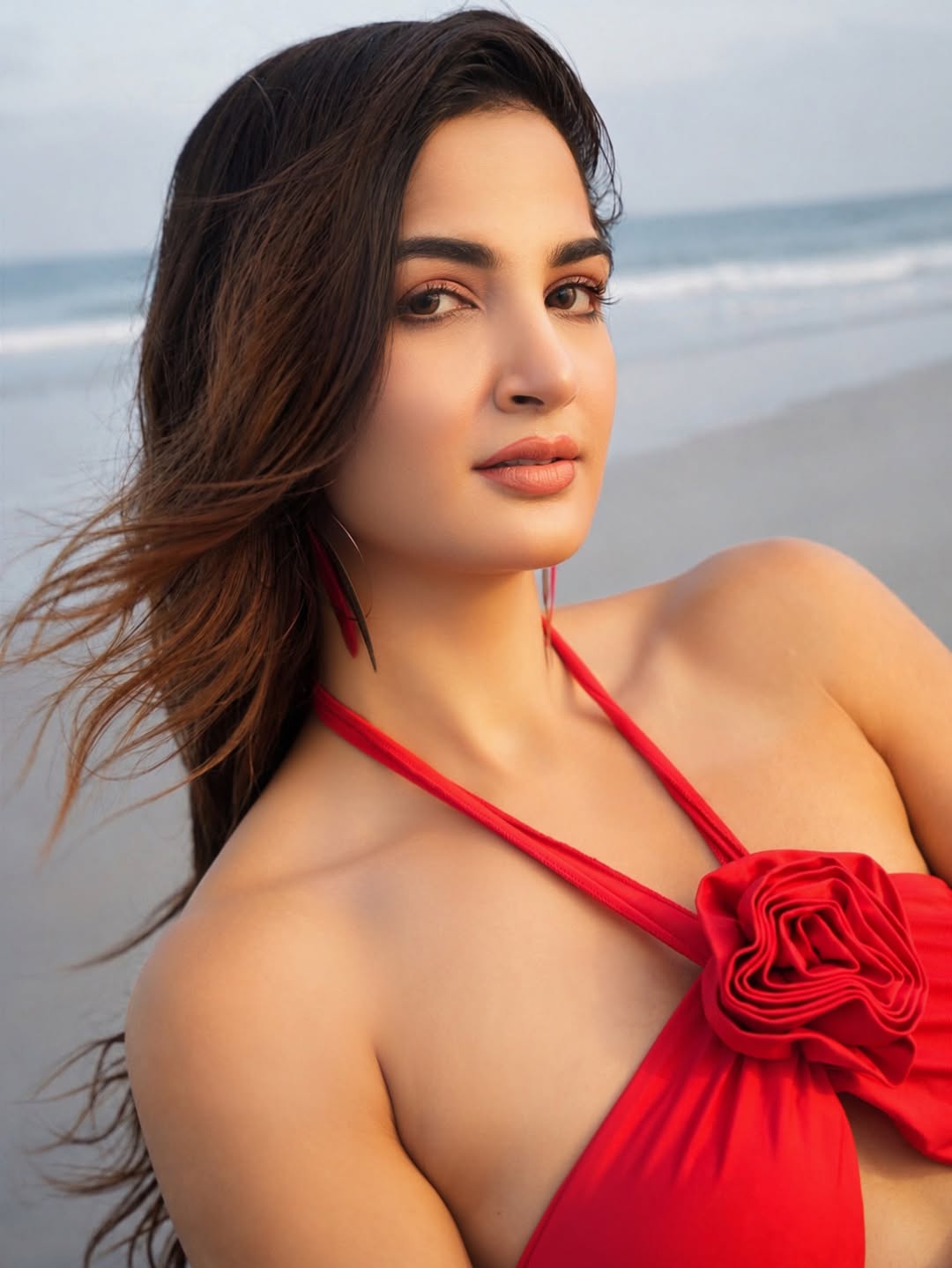 Shubhi Joshi's Red Beach Glam: A Masterclass in Confidence and Style