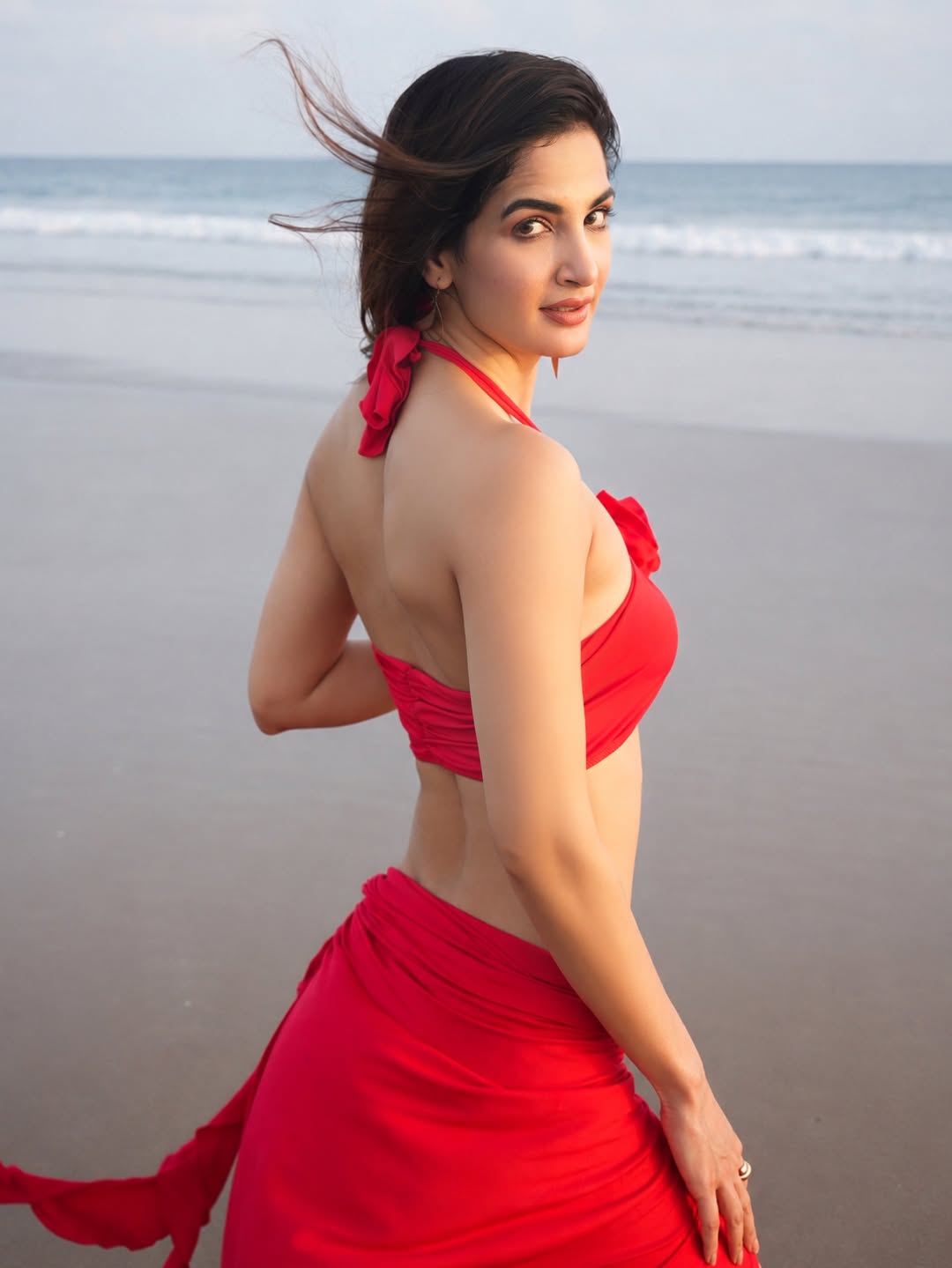 Shubhi Joshi's Red Beach Glam: A Masterclass in Confidence and Style
