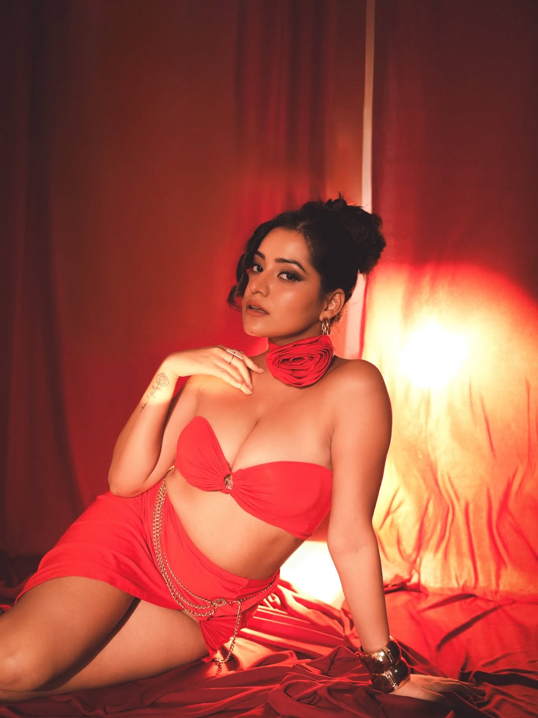 Simran Kaur's Viral Red Look Setting Fashion Trends
