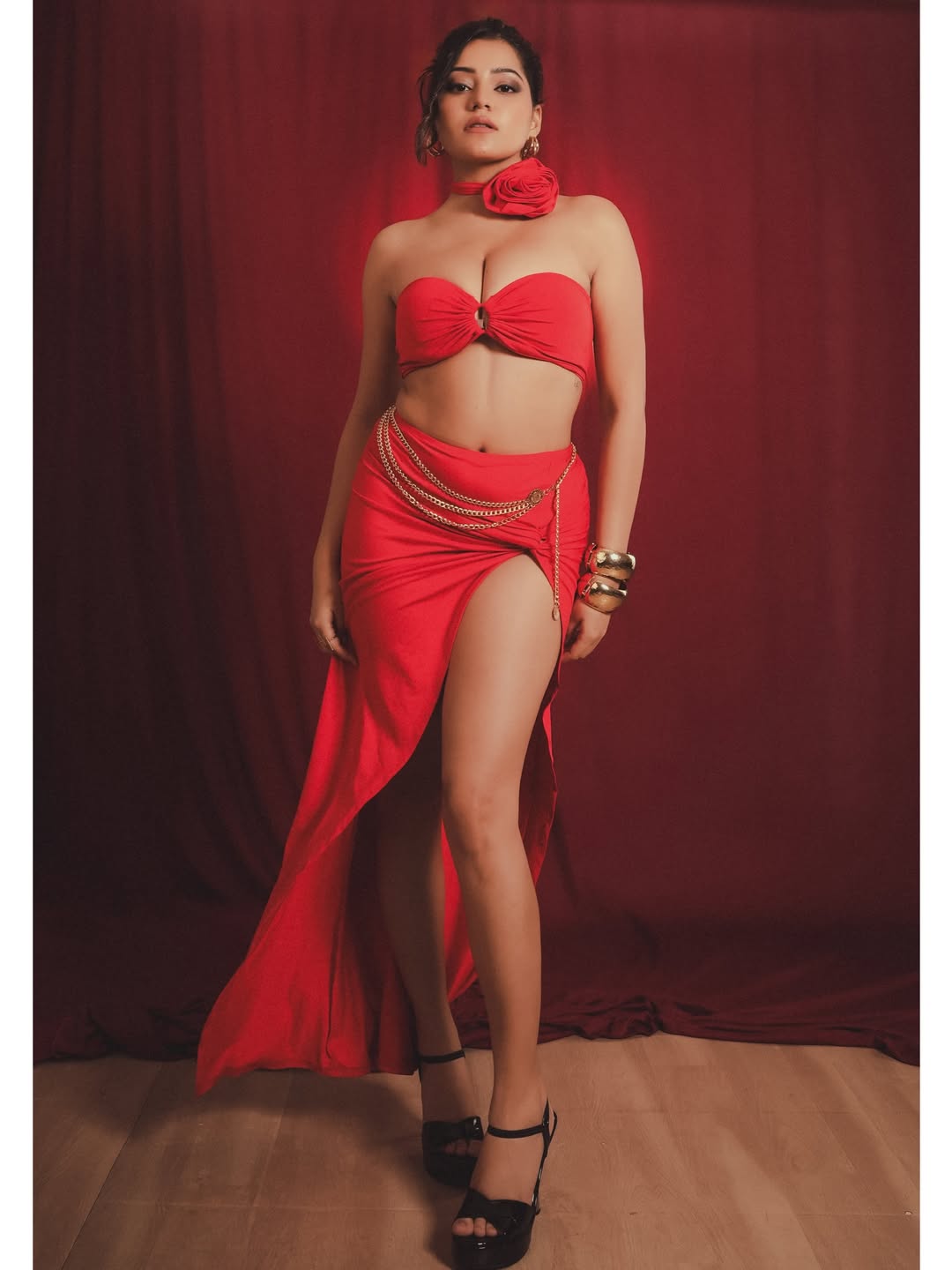 Simran Kaur's Viral Red Look Setting Fashion Trends