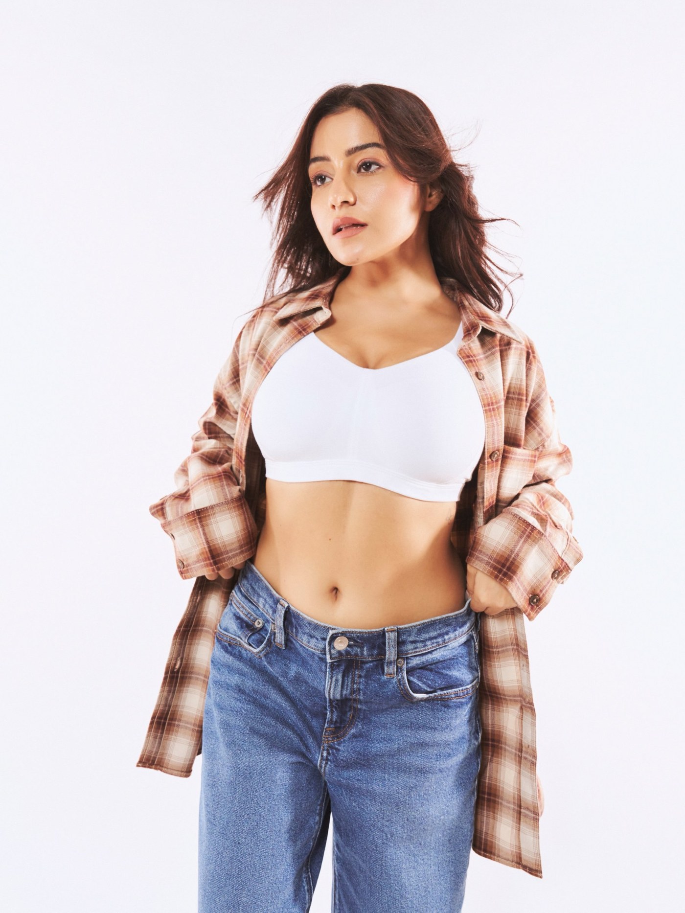 Simran Kaur’s Plaid and Denim Look Is Pure Cool